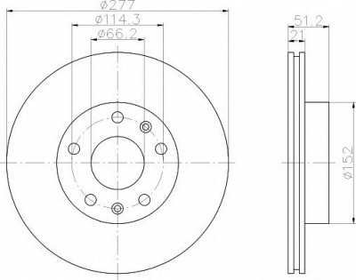 HELLA PAGID 8dd355108901 -  Тормозной диск